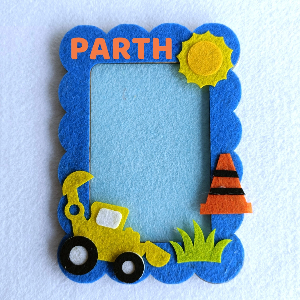 Little Builder | Personalised Magnetic Felt Photo Frame