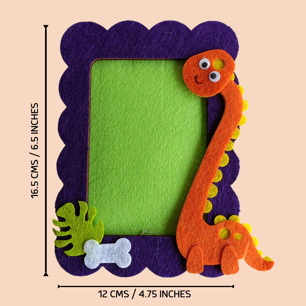 Dino World | Personalised Magnetic Felt Photo Frame
