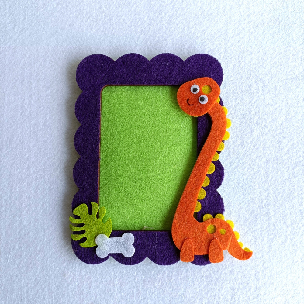Dino World | Personalised Magnetic Felt Photo Frame