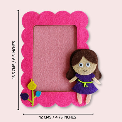 Pretty as a Doll | Personalised Magnetic Felt Photo Frame