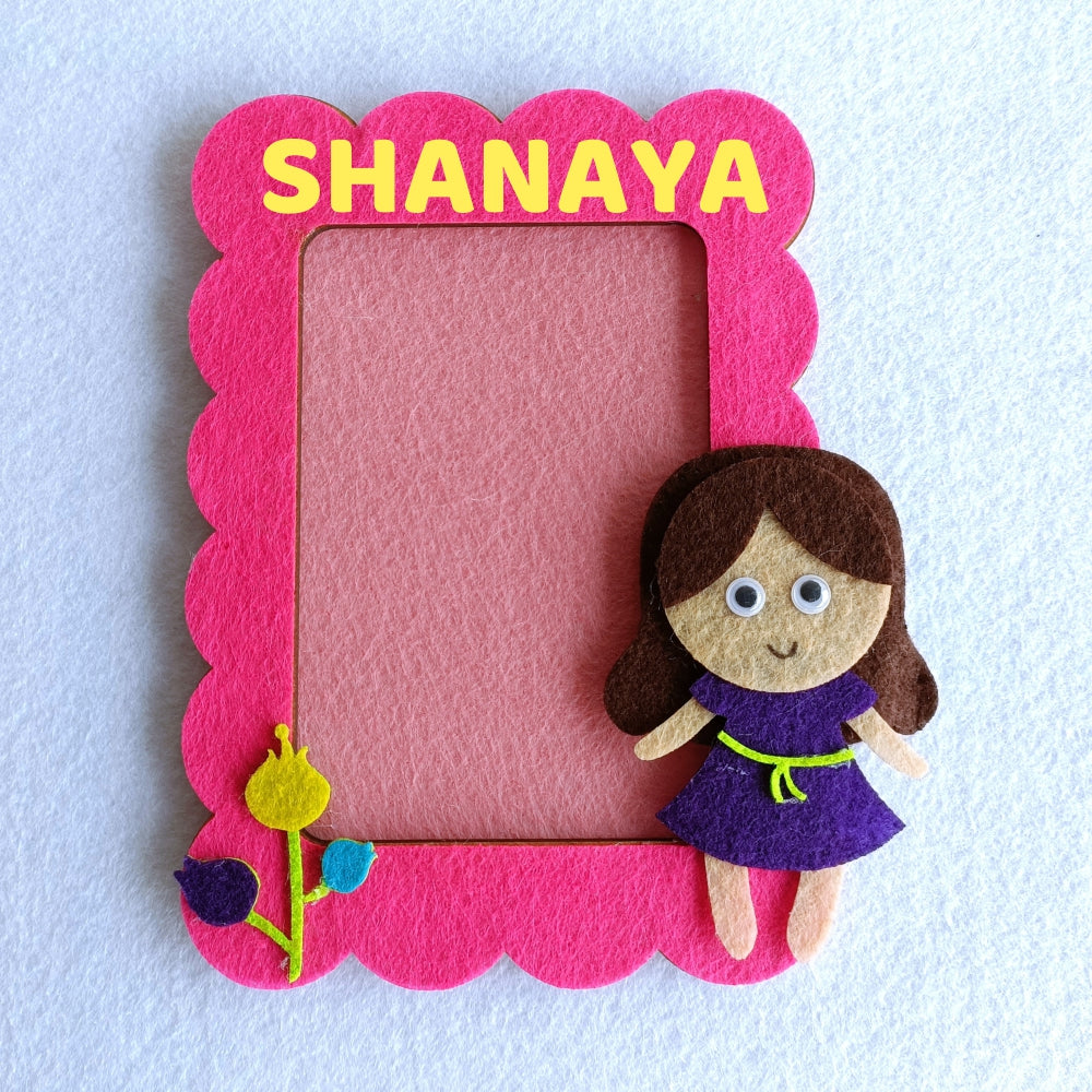 Pretty as a Doll | Personalised Magnetic Felt Photo Frame