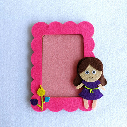 Pretty as a Doll | Personalised Magnetic Felt Photo Frame