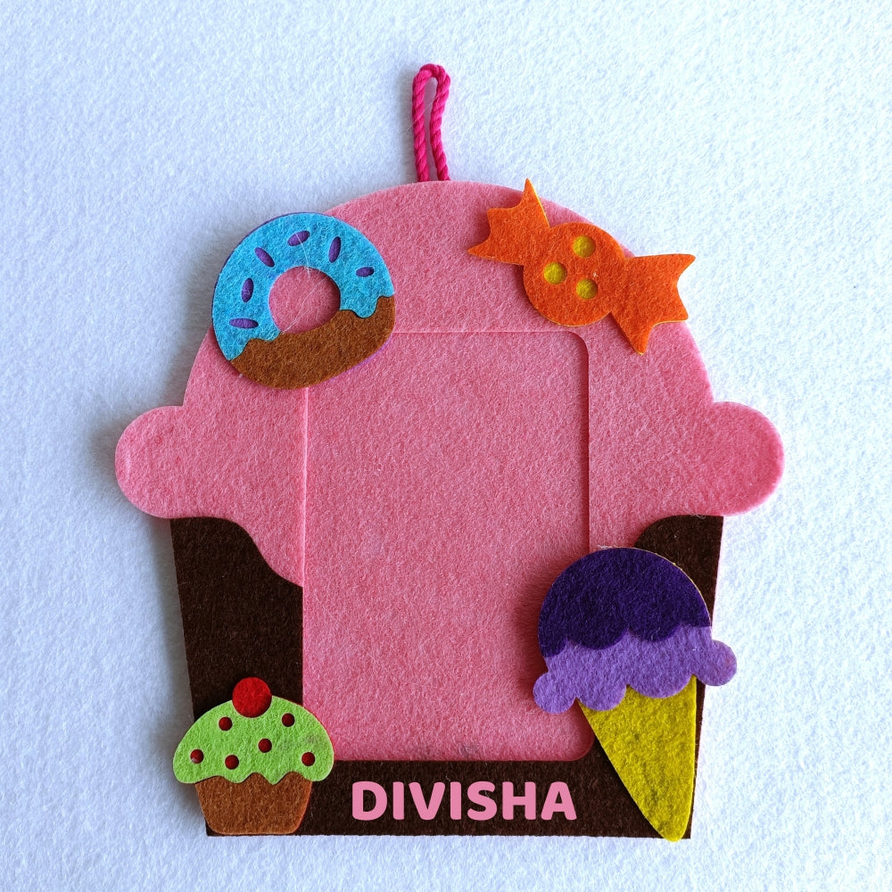 Candyland Frame | Personalised Magnetic Felt Photo Frame