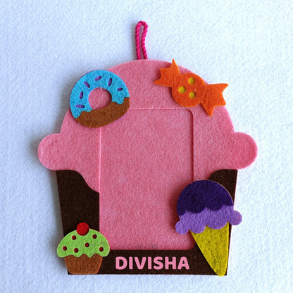Candyland Frame | Personalised Magnetic Felt Photo Frame