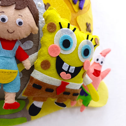 SpongeBob SquarePants | Personalised Felt Kids Room Decor | Premium Range