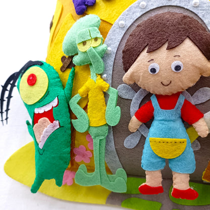 SpongeBob SquarePants | Personalised Felt Kids Room Decor | Premium Range