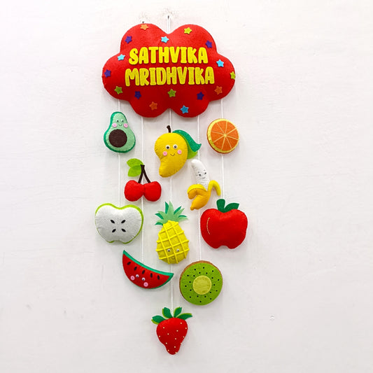 Fruits Hanging | Personalised Felt Kids Room Decor