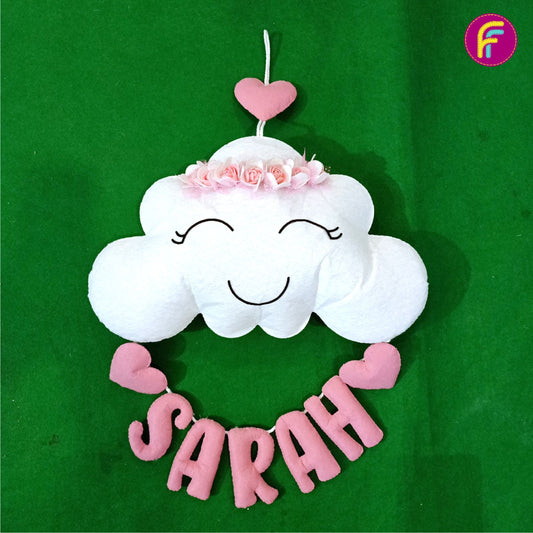 Happy Cloud | Personalised Felt Kids Hanging