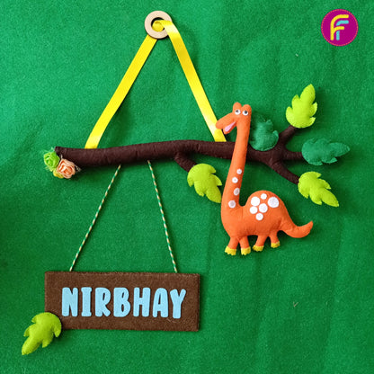 Mini Dino Hanging | Personalised Felt Kids Hanging