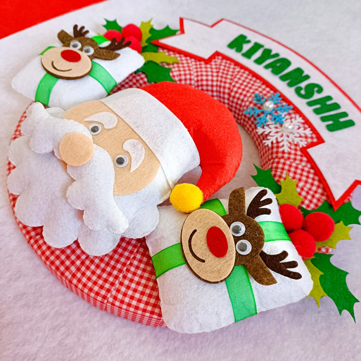 PERSONALISED CHRISTMAS SANTA WREATH