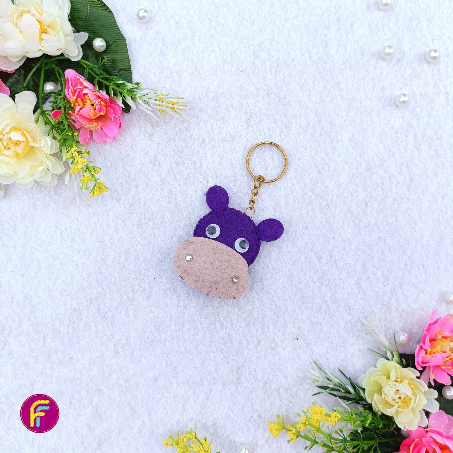 Hippo Keychain