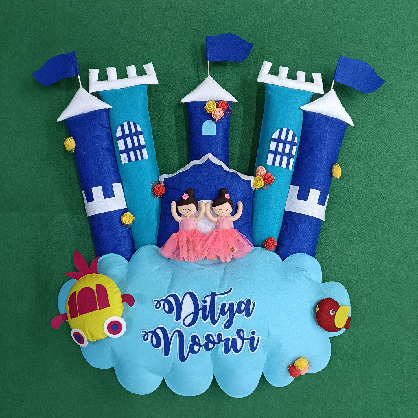 Castle Hanging | Personalised Felt Kids/Siblings Hanging