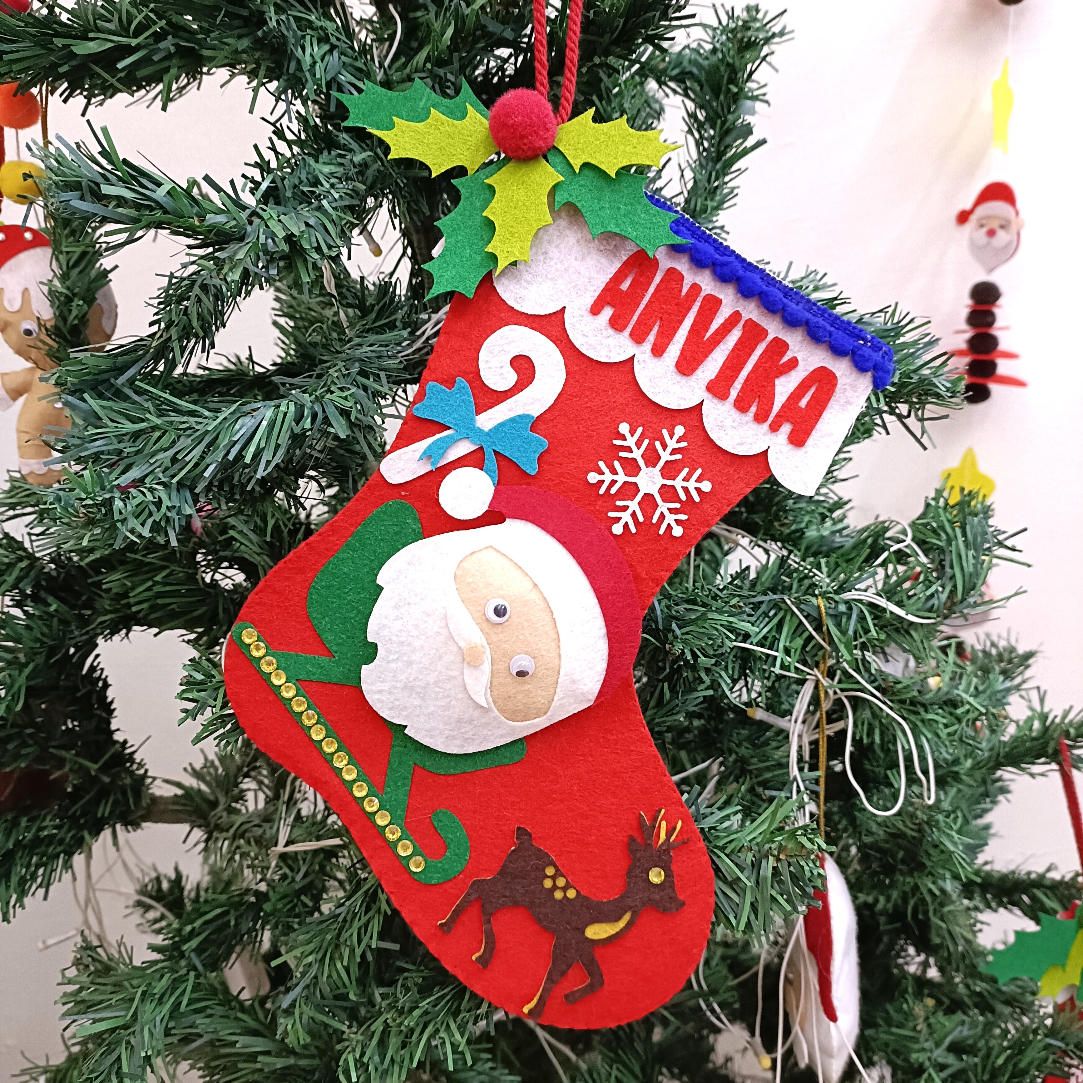 PERSONALISED CHRISTMAS STOCKING RED - SLEDGE