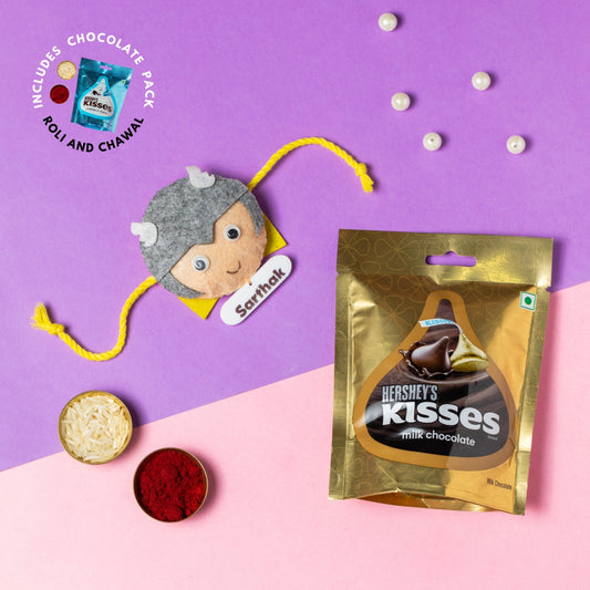 Marvel Rakhi Combo with Chocolates, Roli and Chawal | Personalised Kids Rakhi