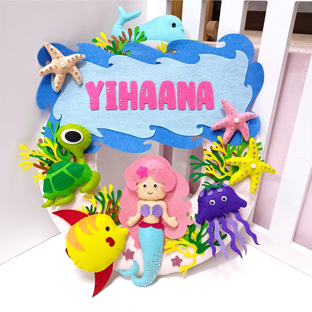 Mermaid Dream | Personalised Felt Kids Hanging