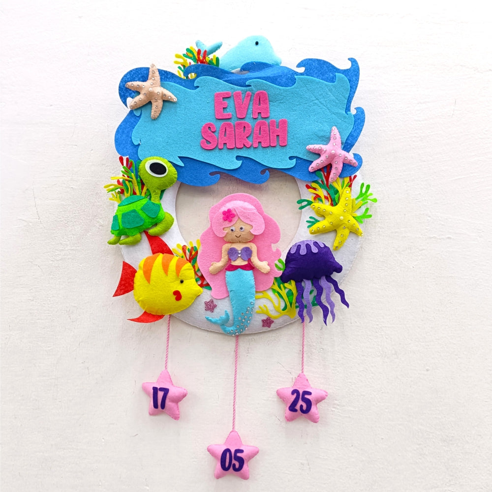 Mermaid Dream | Personalised Felt Kids Hanging