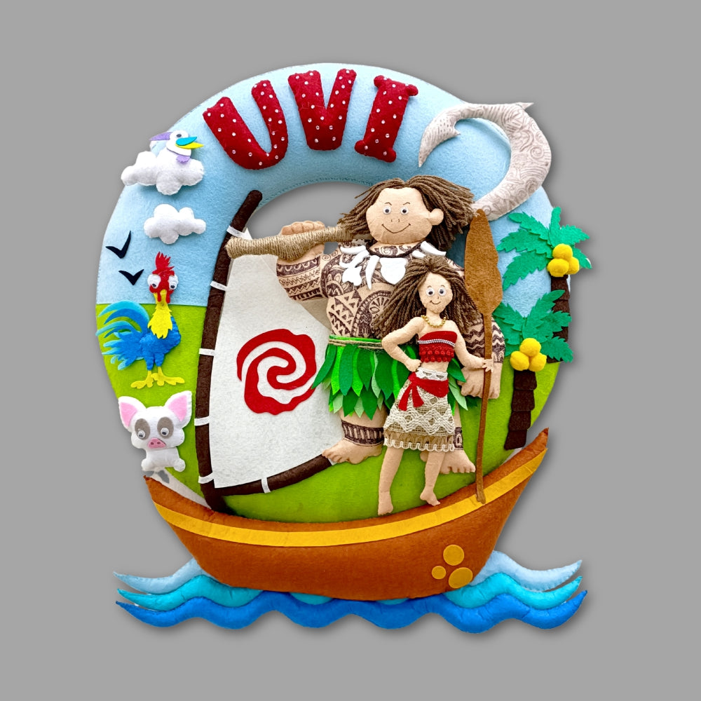 Moana | Personalised Felt Kids Hanging | Premium Range
