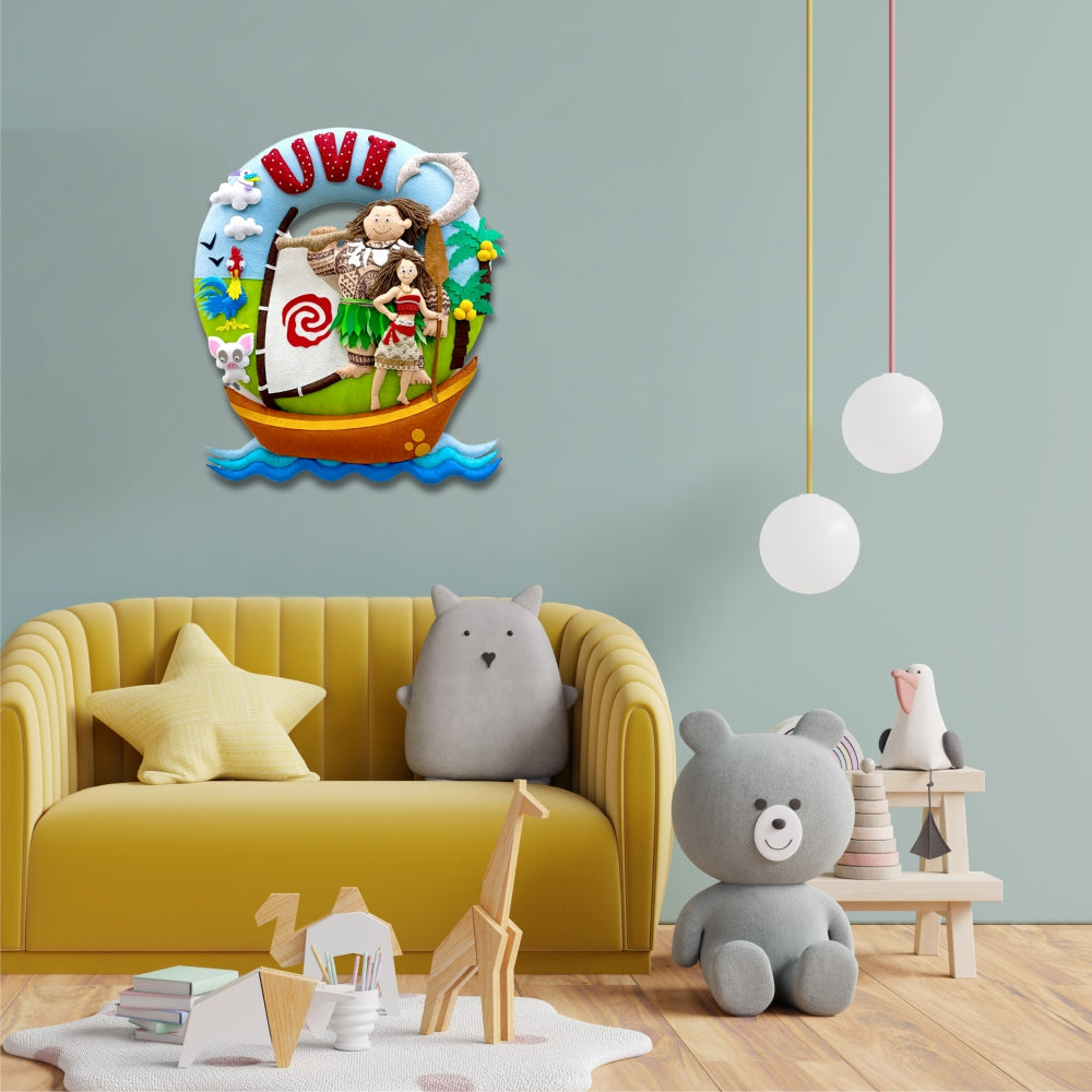 Moana | Personalised Felt Kids Hanging | Premium Range
