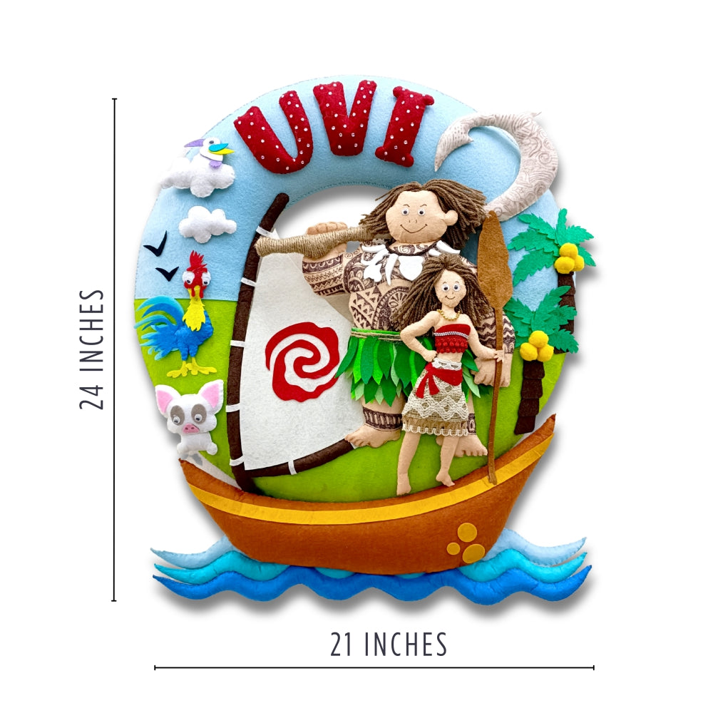 Moana | Personalised Felt Kids Hanging | Premium Range
