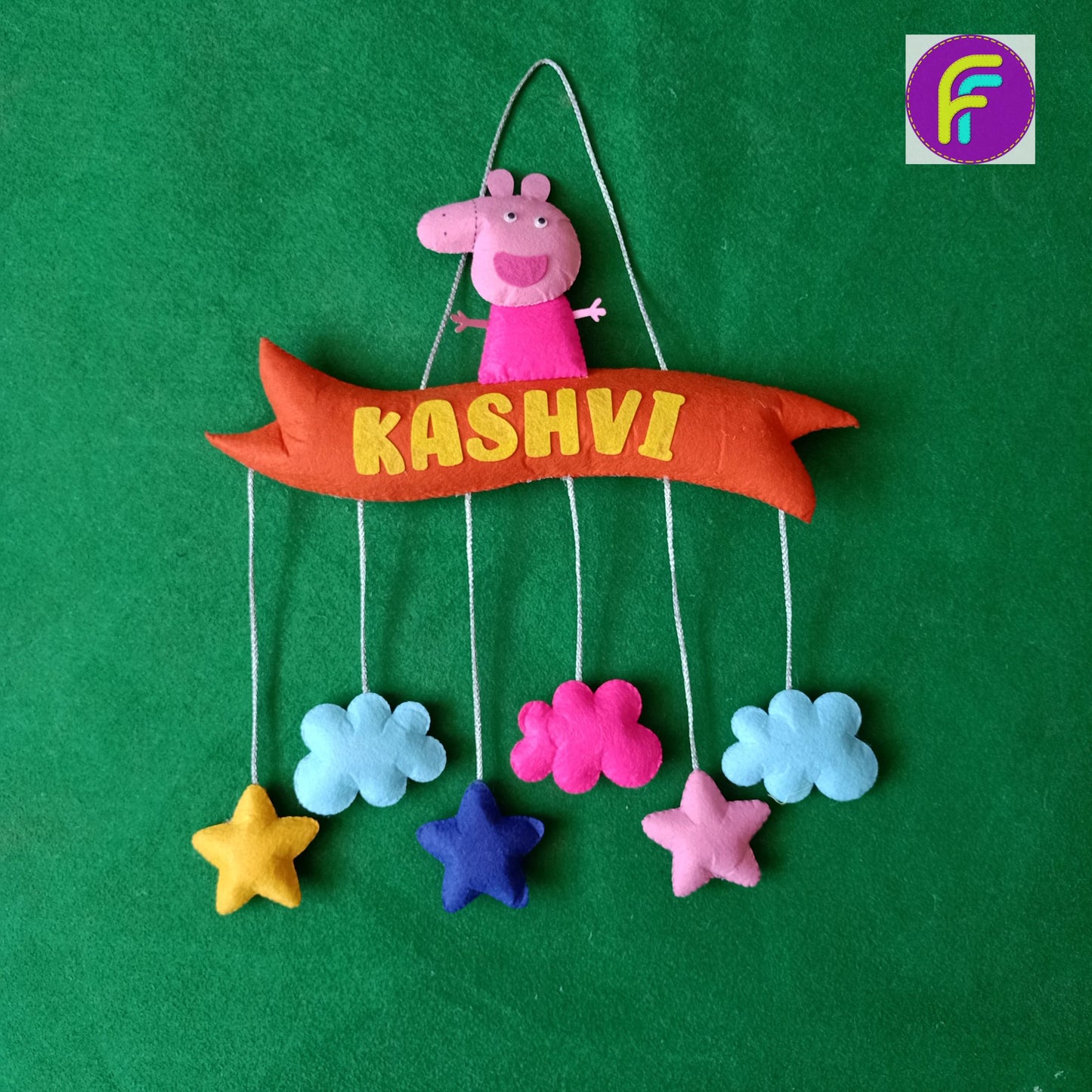 Peppa Pig | Personalised Felt Kids Banner Hanging