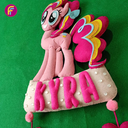 Pinkie Pie | Personalised Felt Kids Hanging