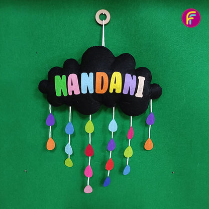 Raindrops | Personalised Felt Kids Hanging