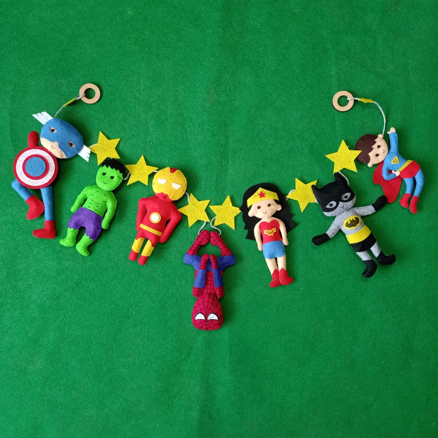 Superhero Garland | Baby Cot Decor | Kids Room Decor