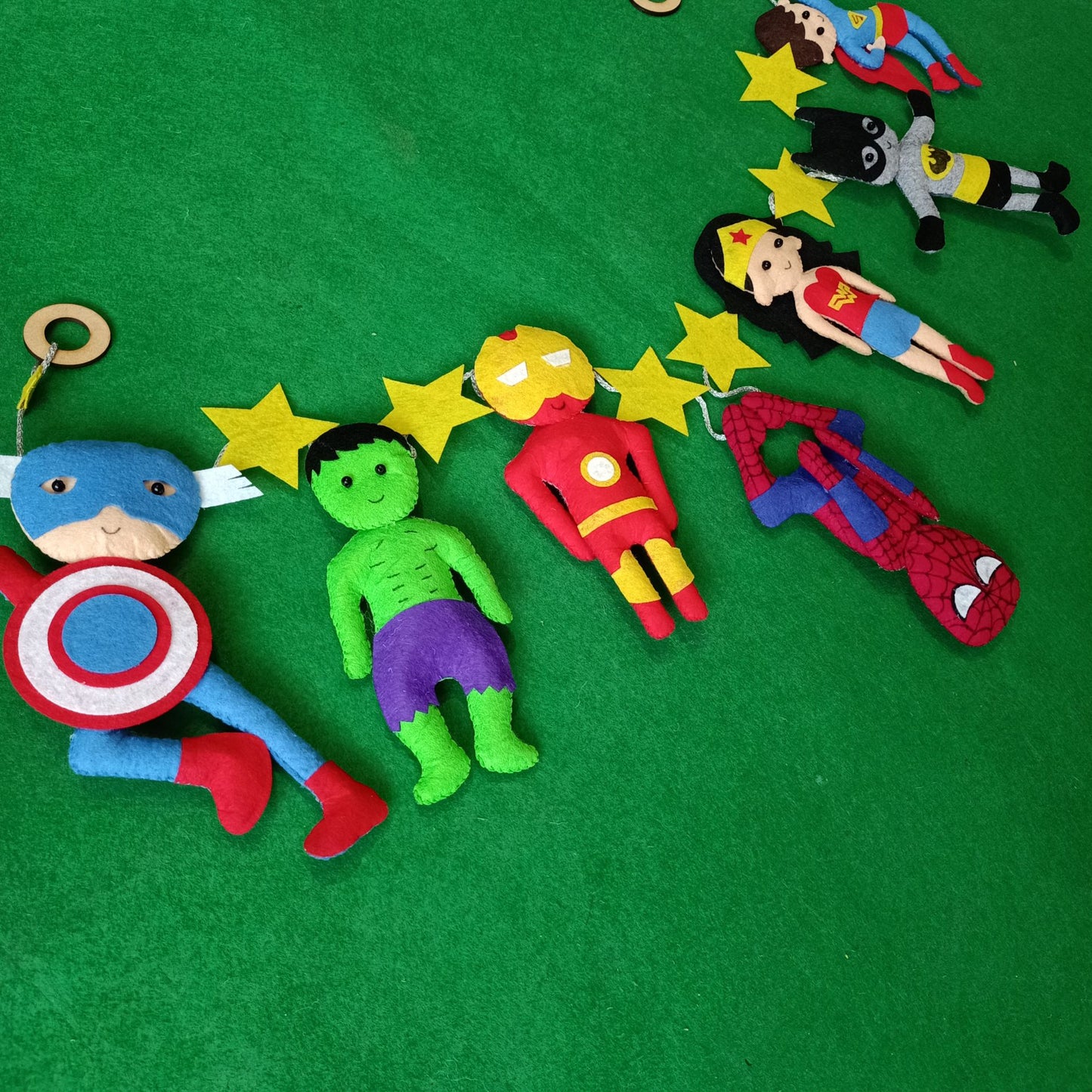 Superhero Garland | Baby Cot Decor | Kids Room Decor