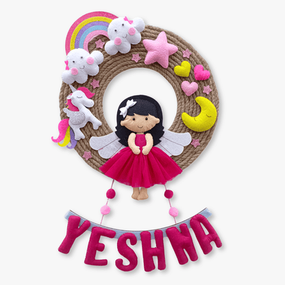 Beautiful Doll | Personalised Felt Kids Jute Hanging