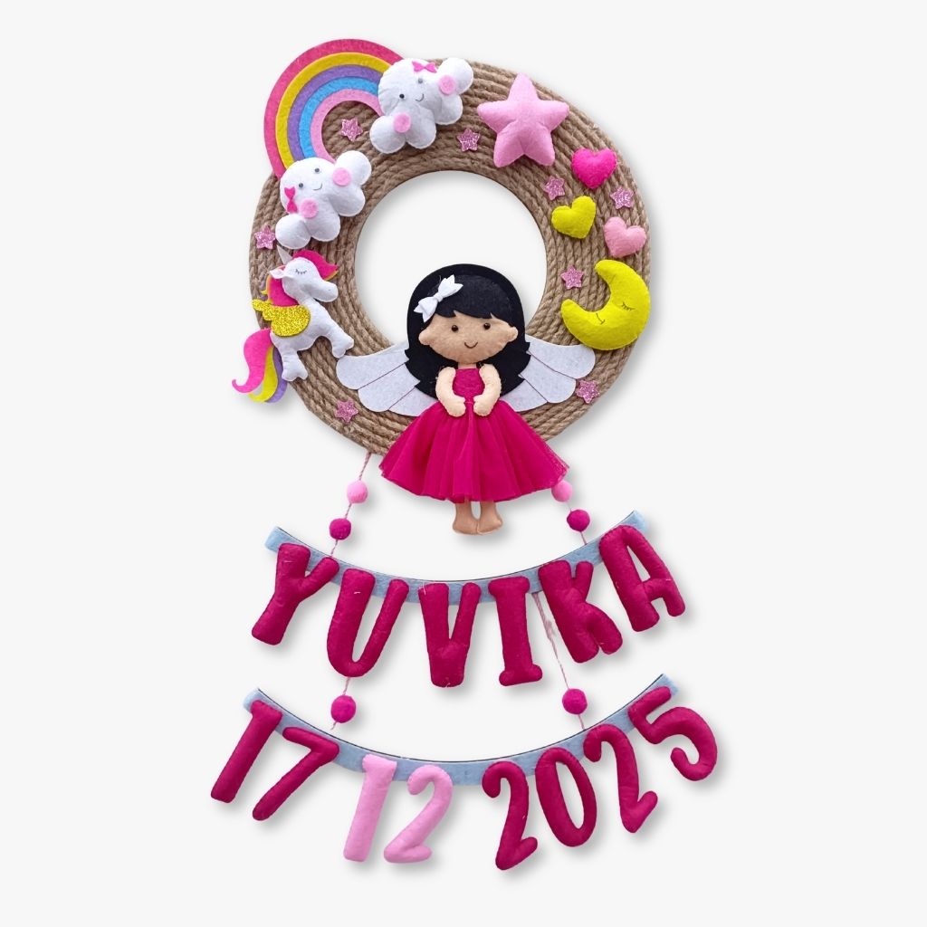 Beautiful Doll | Personalised Felt Kids Jute Hanging